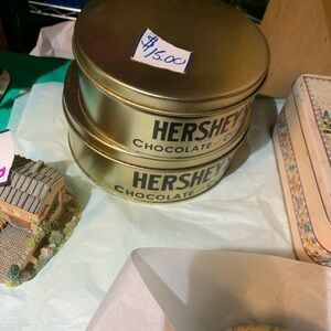 Vintage Hershey's 4 Gold Chocolate Storage Tin